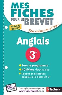 Couverture : Anglais 3e - Mes fiches pour le Brevet - Brevet 2027