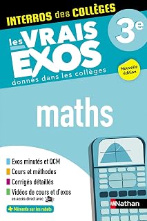Couverture : Maths 3e - Interros des collèges - Les vrais exos - des centaines d'exercices avec corrigés détaillés - Brevet 2027