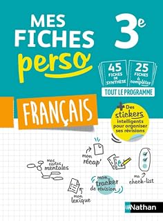 Couverture : Français 3e - Mes fiches perso Brevet - Révisions Brevet 2027