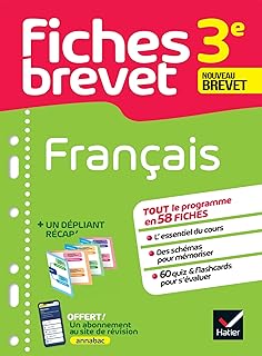 Couverture : Fiches brevet - Français 3e Brevet 2027: tout le programme en fiches de révision détachables