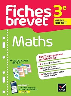 Couverture : Fiches brevet - Maths 3e Brevet 2027: tout le programme en fiches de révision détachables