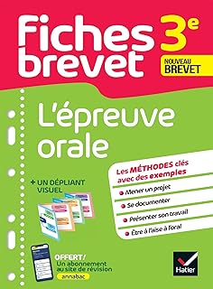 Couverture : Fiches brevet - L'épreuve orale 3e Brevet 2027: tout l'épreuve en fiches de révision détachables