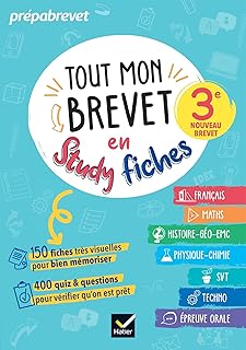 Couverture : Tout mon brevet 2027 en studyfiches - 3e (toutes les matières): fiches visuelles & quiz pour réviser son brevet facilement