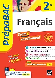 Couverture : Prépabac - Français 2de: cours, méthodes & entraînement (programme de Seconde)