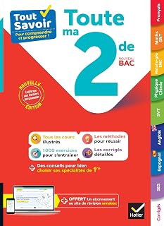 Couverture : Tout savoir 2de 2026-2027 (toutes les matières): tout-en-un (cours, méthodes & exos corrigés)